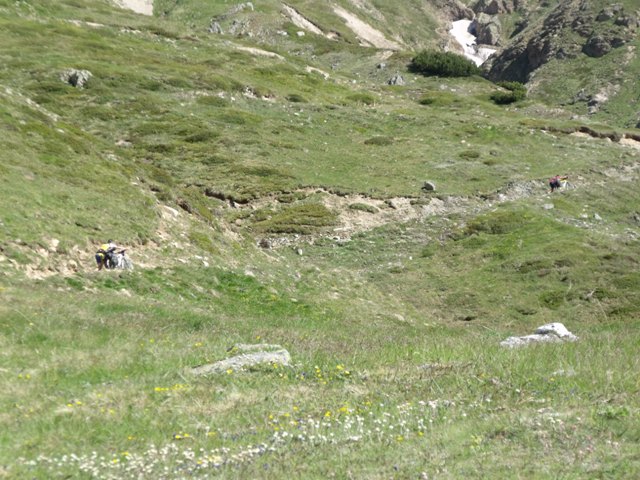 stoupn z Livigna na Pass Chaschauana